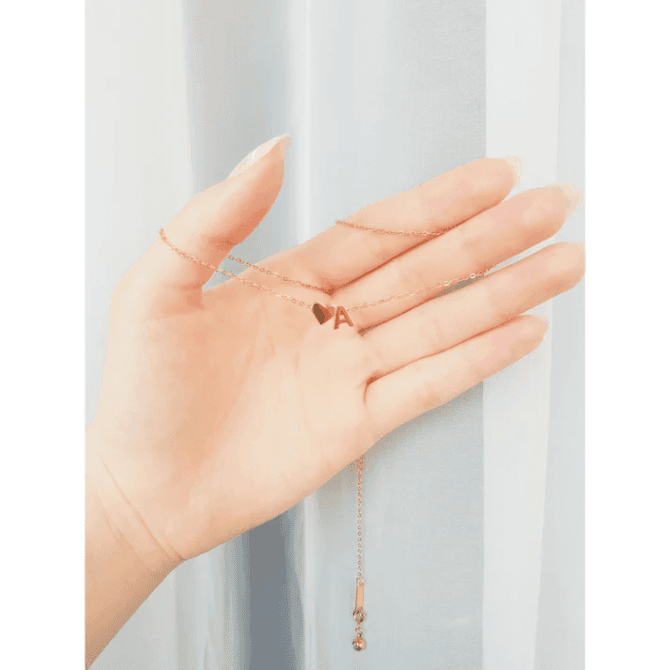 solid gold initial necklaces