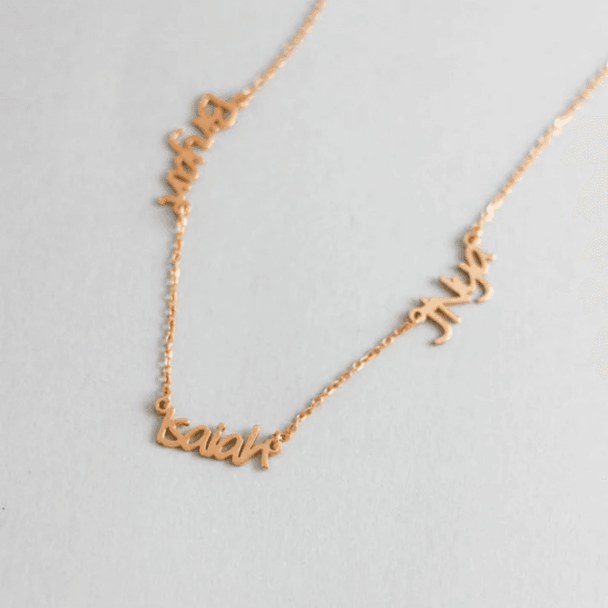 personalized name necklace etsy