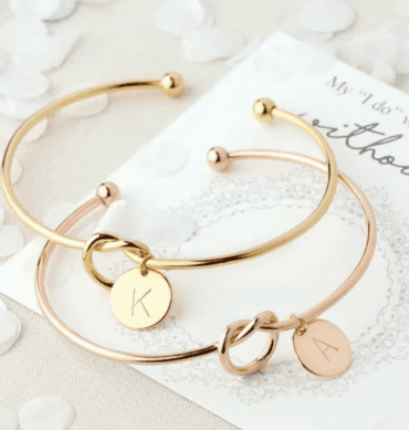 initial love knot bracelet