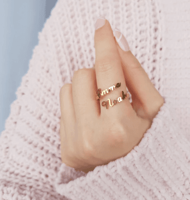personalized name ring