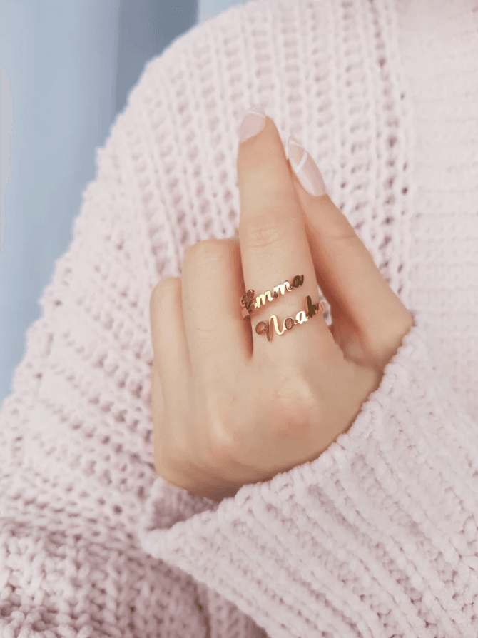 personalized name ring